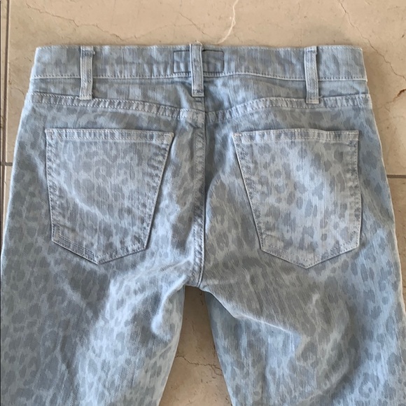 Current Elliot Blue Stiletto Leopard Jeans Size 24 - Picture 8 of 8